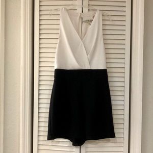 ACCIDENTALLY IN LOVE BLACK AND WHITE ROMPER